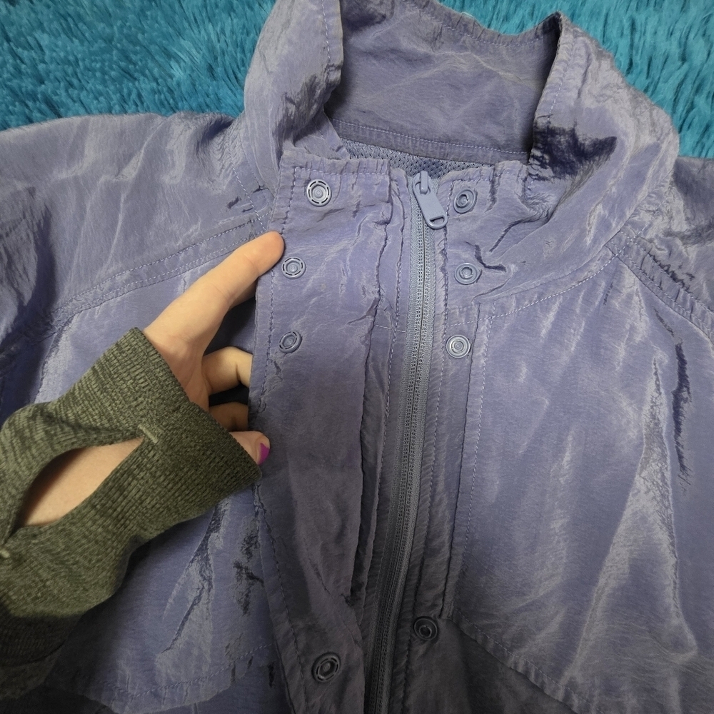Athleta Arrival Jacket In Dark Adonis Blue/Purple Size M - Picture 6 of 12